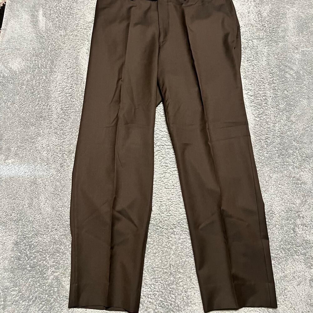 Canali 1934 Pants Mens 39 x32 Brown Wool Dress Pants Italian Luxury Trousers **
